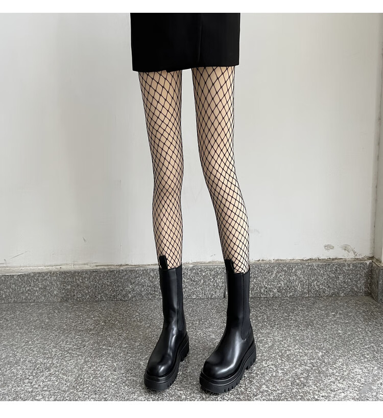 浪莎丝袜冬季加厚2021新款加绒加厚渔网袜女丝袜光腿