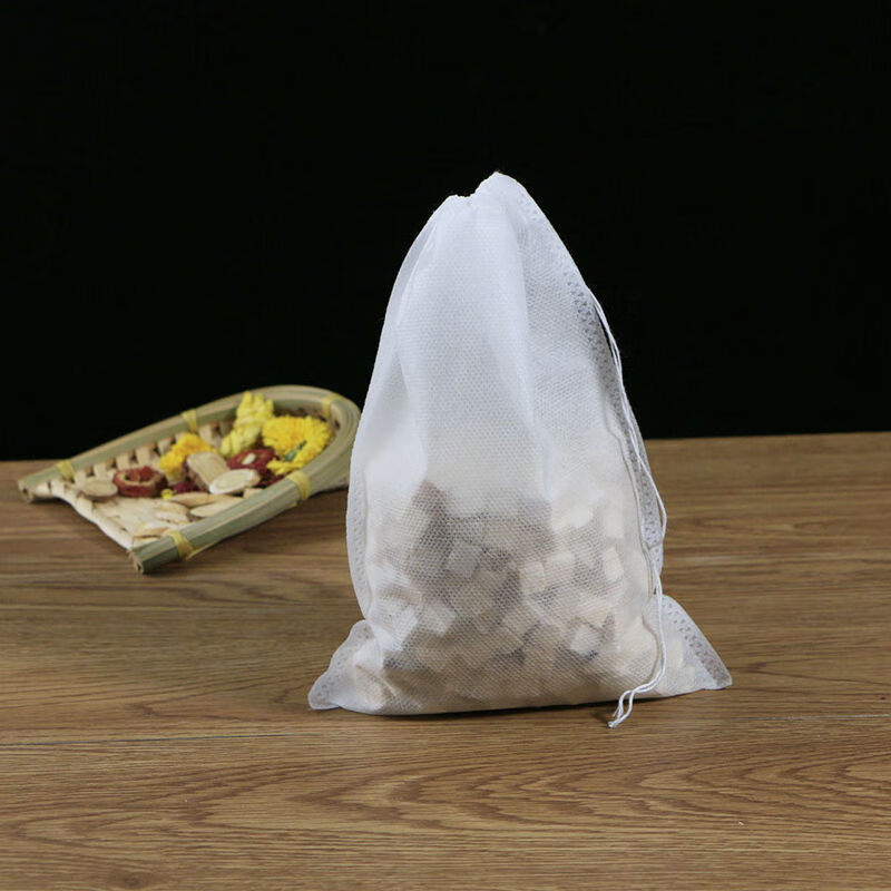 100个无纺布煎药隔渣袋卤料包调料袋煲汤过滤袋小号茶包袋一次性
