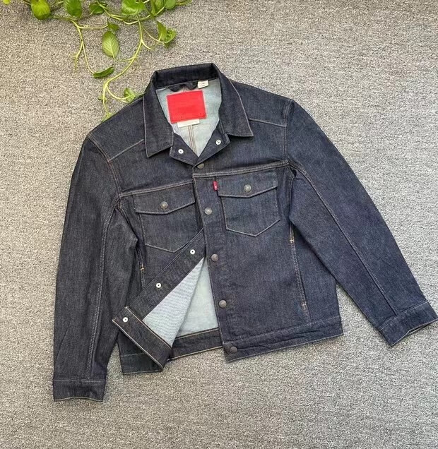 levis李维斯经典秋冬款李现木村拓哉男士牛仔夹克外套水洗蓝原色 深