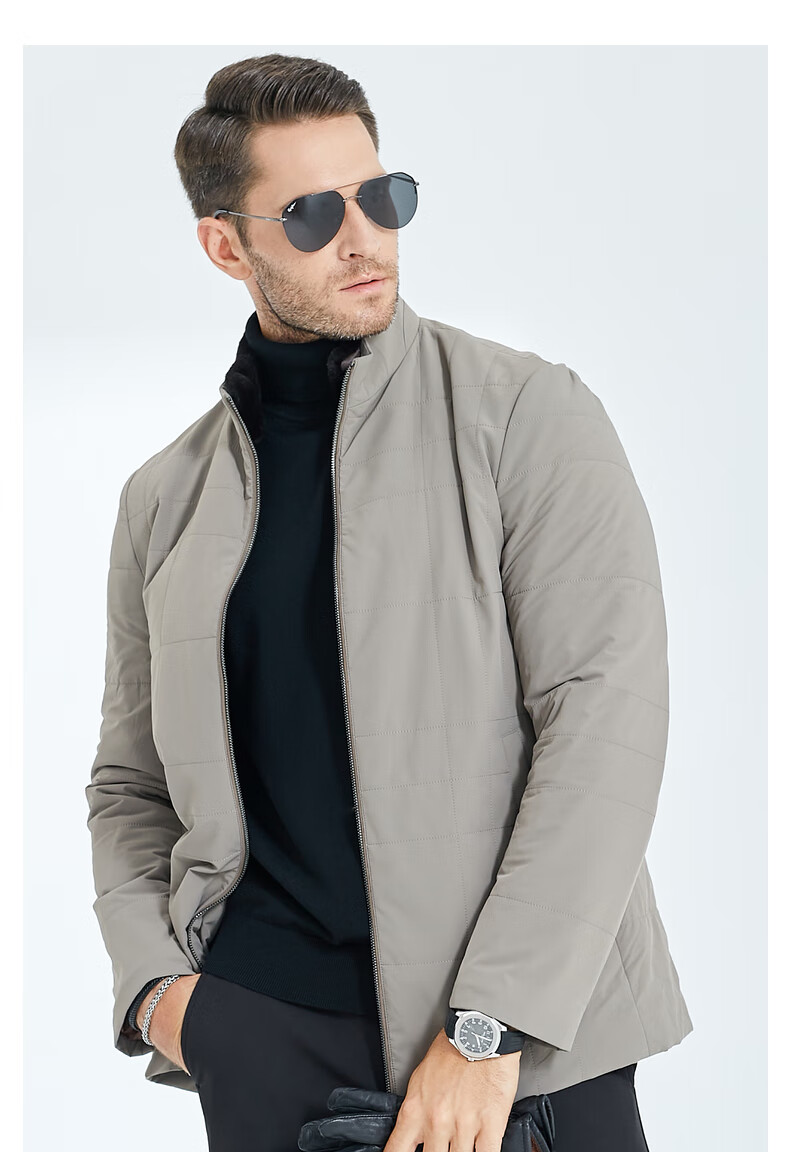 raidy boer/雷迪波尔男装秋冬可脱卸毛领毛皮内胆羽绒服8011 深蓝 175