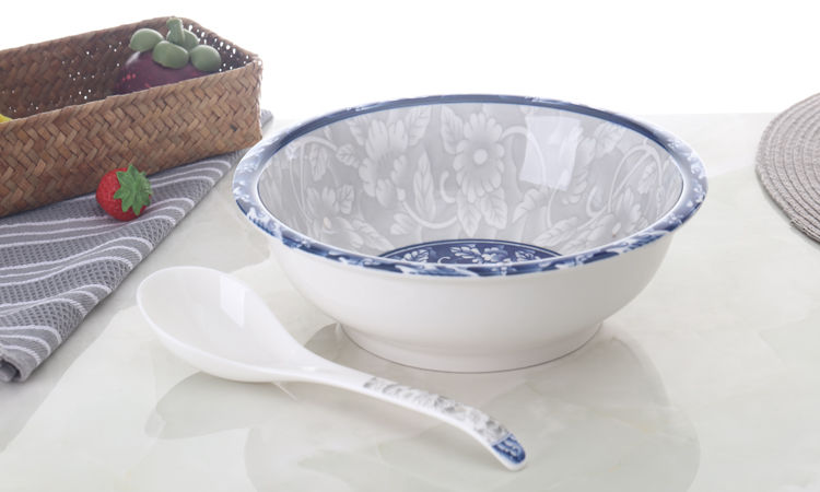 6个青花瓷大汤碗景德镇瓷面碗饭碗菜碗餐具家用大号碗中式大