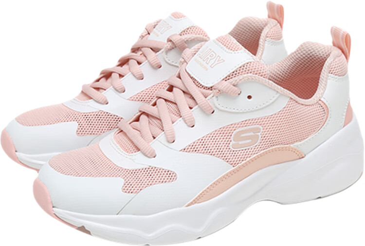 skechers斯凯奇熊猫鞋女舒适镂空小白鞋厚底休闲运动鞋轻便888888415