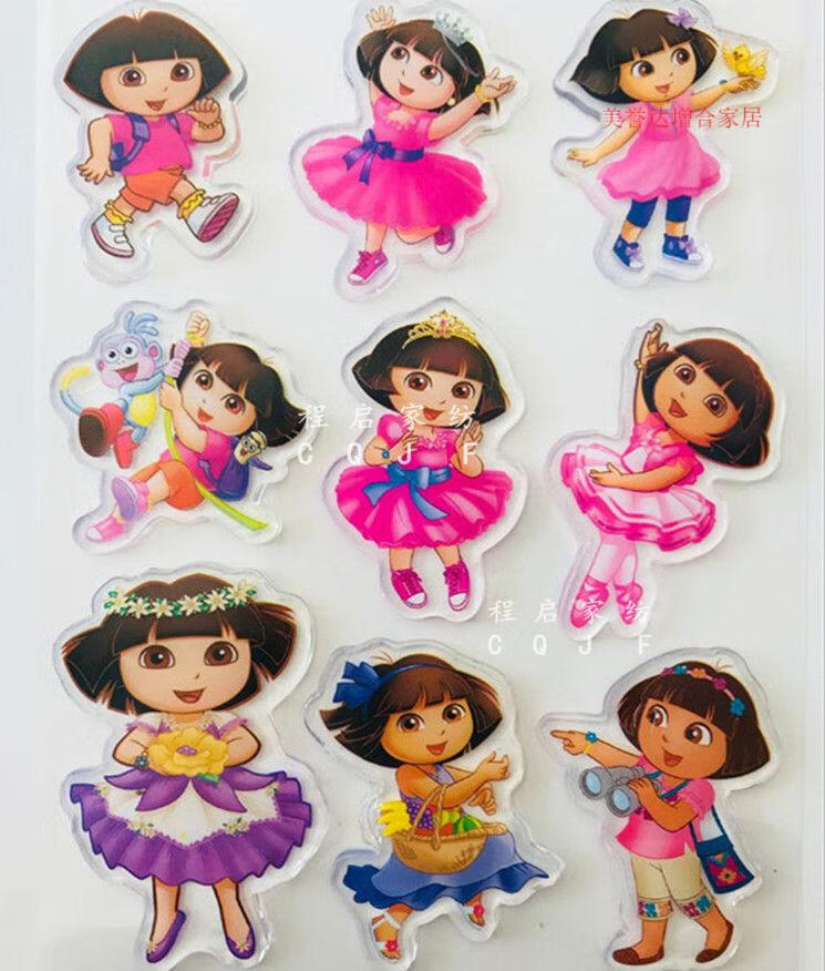 可爱卡通动漫软胶装饰玻璃窗冰箱黏粘贴公主贴纸 果冻芭比公主【图片