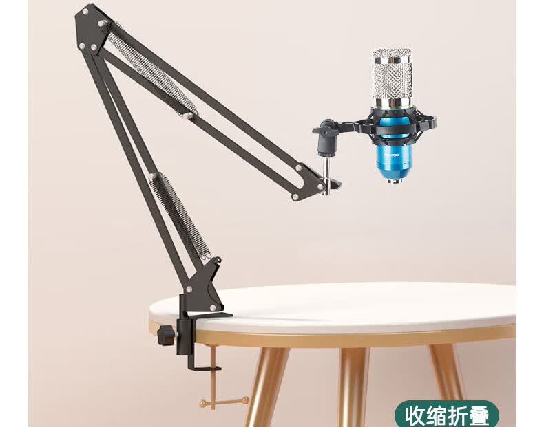 桌面网红话筒架主播直播唱歌电容麦悬臂式话筒麦克风防震防喷支架加长