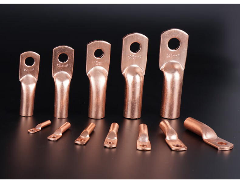 良杰铜鼻子dtg系列管式铜鼻子凤凰紫铜闭口铜线压接头接线端子宝蓝色