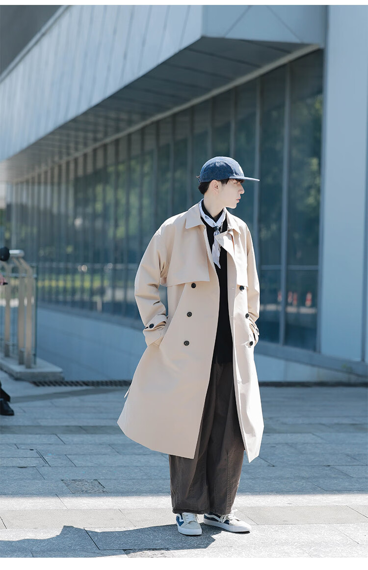 名品天成(mptison)风衣男款巴尔马肯克苏鲁大衣秋冬季披肩斗篷军统