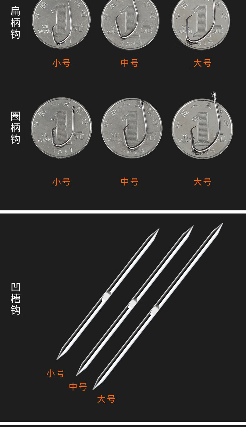 甲鱼钩 王八钩鳖钩 鲶鱼钩黄鳝钩地针甲鱼针昂刺钩黑鱼散装歪嘴钩