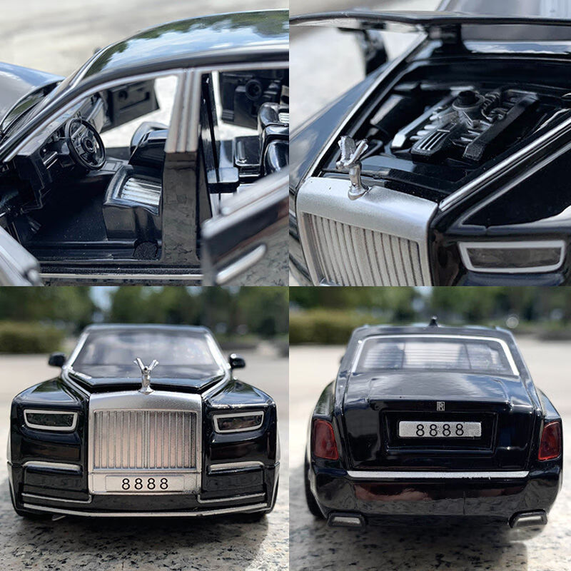 礼物劳斯莱斯幻影合金车模132六开门金属声光回力男孩玩具车模型摆件