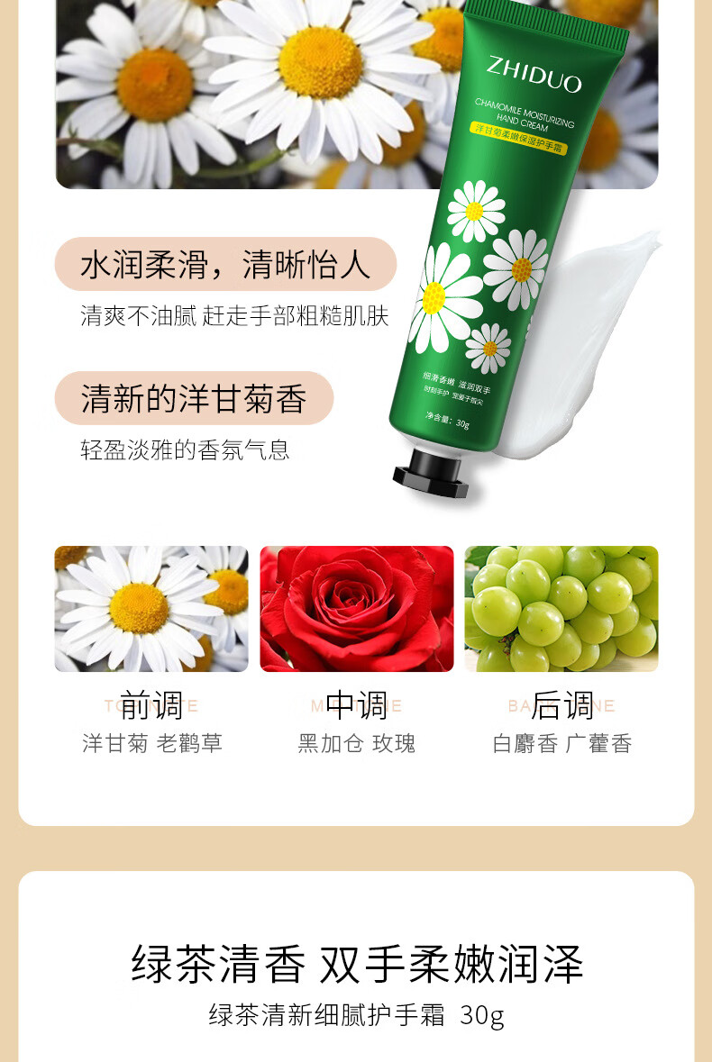 致朵（zhiduo）【批发价】水果植物香氛护手霜30gX5支 清爽嫩肤改善手部粗糙干燥 柠檬水润弹嫩/30gX5支