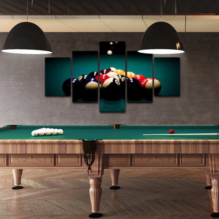 台球室装饰画斯诺克现代简约室内壁画桌球挂画组合画明星海报组合sn