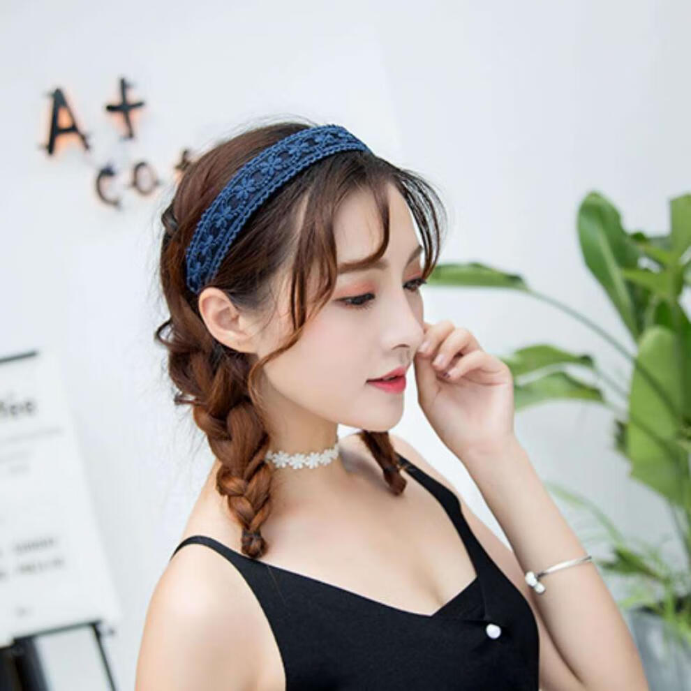 精选好礼新宽边发带女遮白发头箍薄款韩版甜美洗脸压发头巾头套发箍