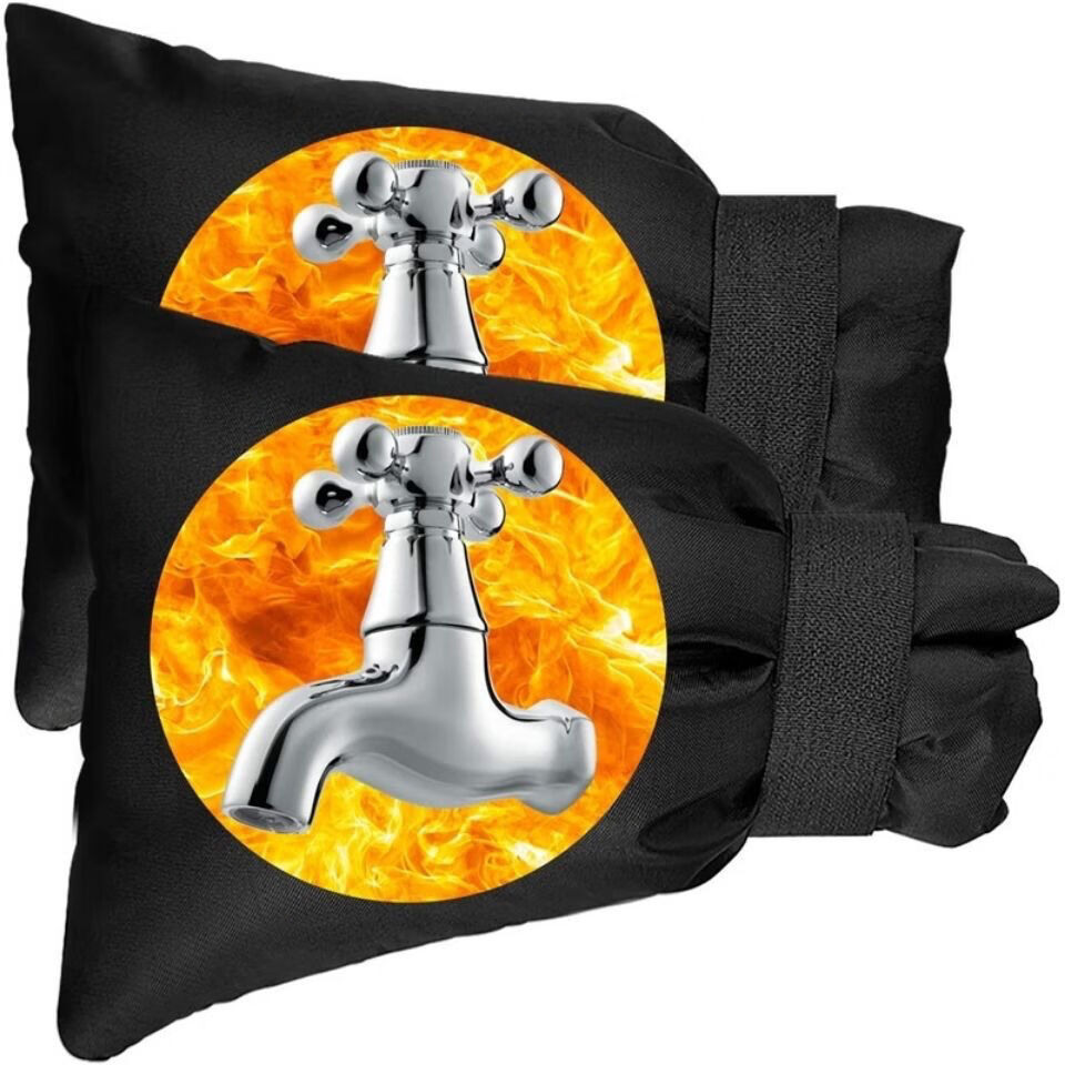 户外冬季水龙头防冻保护罩防结冰保温水保养管保护套限时灰色一个宽15