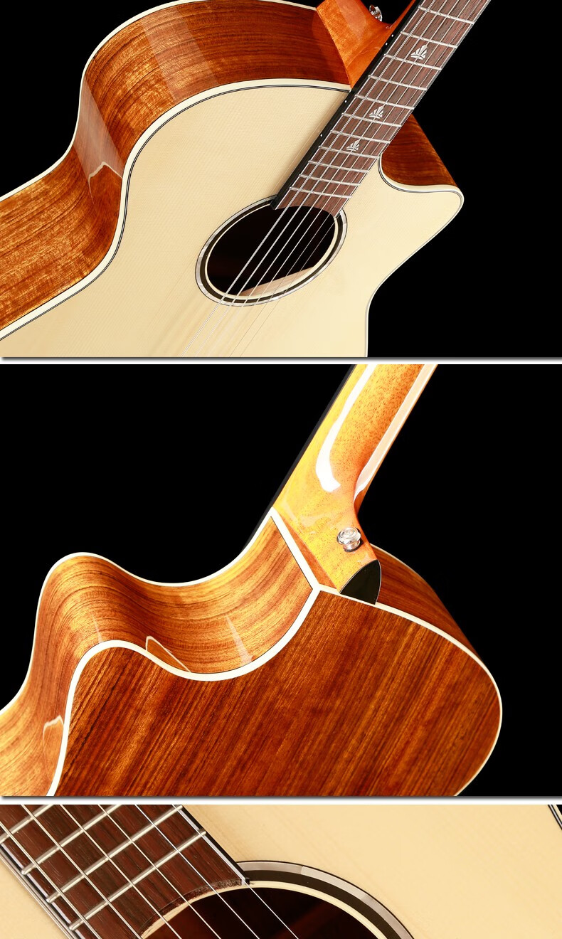 mollo美罗单板吉他民谣木吉他jita初学者入门弹唱乐器41寸gac10单板