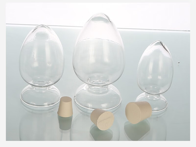 小郎人 种子瓶锥形鸡心瓶含胶塞透明加厚实验室样品展示玻璃瓶 【开学