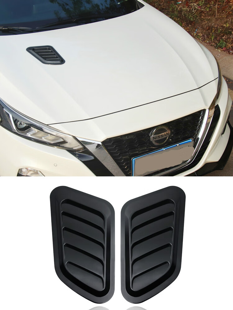 适用于 适用于汽车机盖出风口鲨鱼腮引擎盖装饰通风口侧风口车身通用