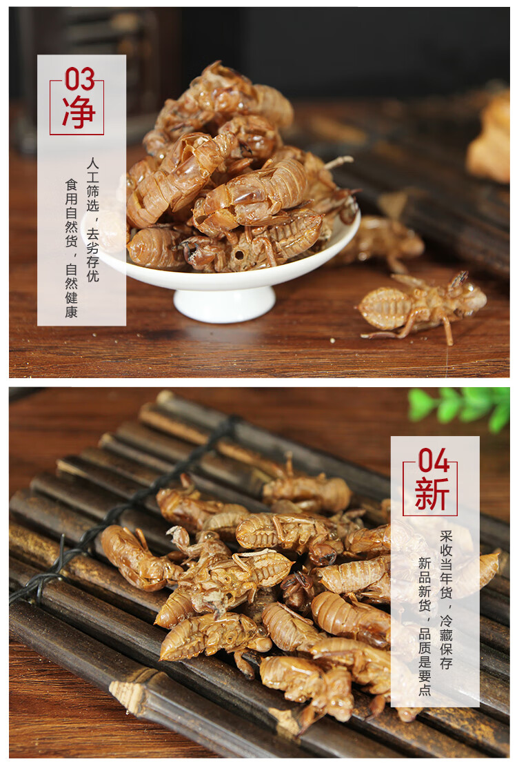 中药材大别山蝉蜕100g金蝉衣知了壳干货