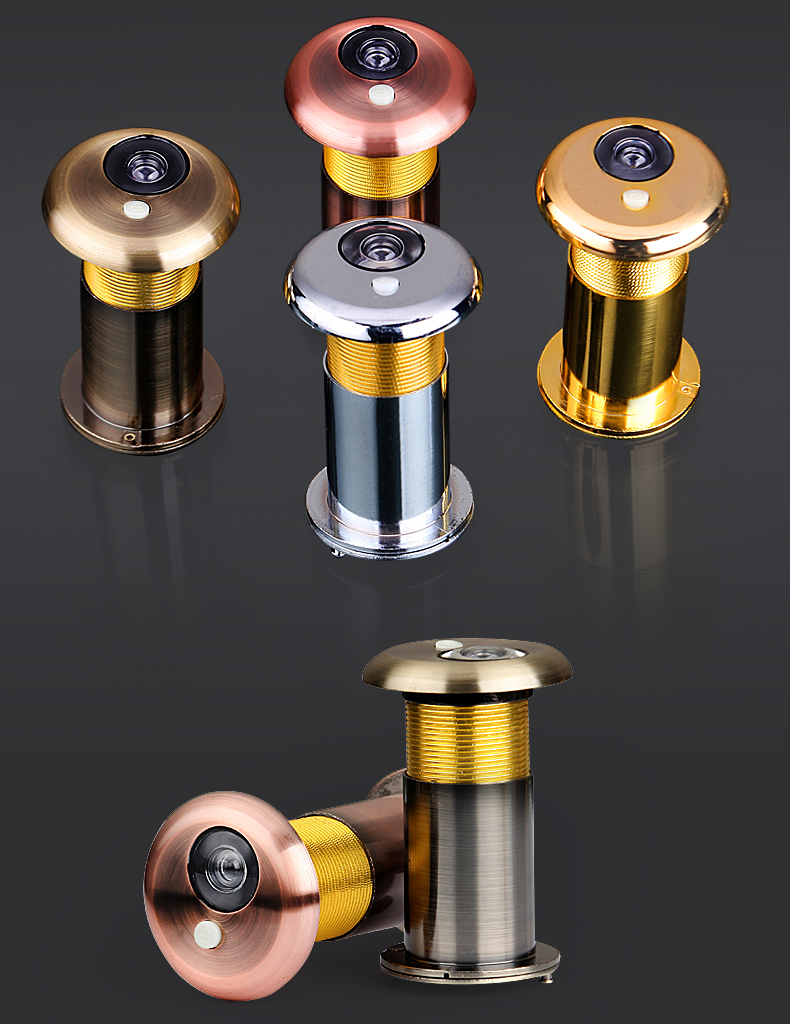 王力防盗门猫眼带门铃二合一防撬金属一体门眼通用50家用盼盼门镜花面