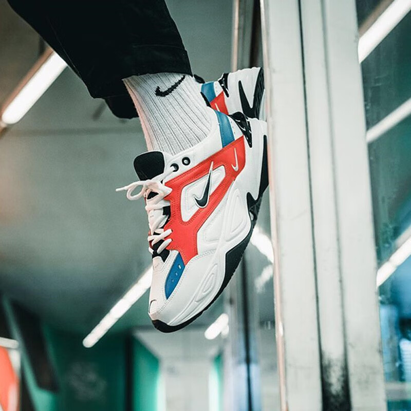 耐克nikem2ktekno渲染蓝白小麦宇航员白橙黄奶茶男女白色复古老爹鞋