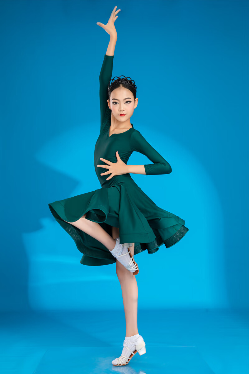 泰瑞格国标拉丁舞比赛服专业表演女儿童标准规定少儿考级分体练功大