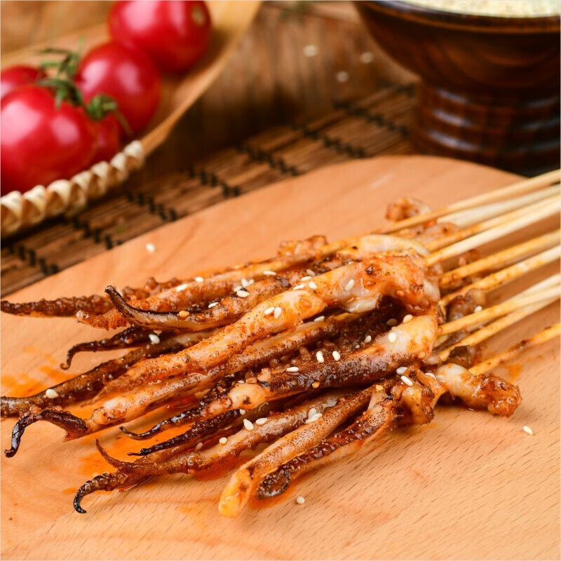 【 jd物流】鱿鱼须铁板小串冷冻生鲜烧烤小串 网红小串铁板鱿鱼须 