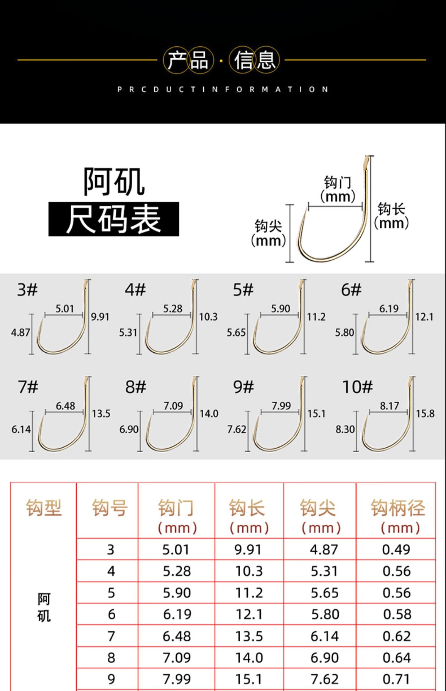 摩奥(moao) 进口高端品质阿矶鱼钩110c散装改良竞技黑坑专用极无刺细