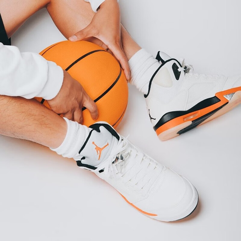 【官方自营旗舰店】air aj黑白橙扣碎男子高帮篮球鞋 dc1060-100 40