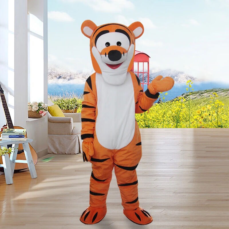 【618活动】安利虎卡通人偶服装 穿老虎玩偶服 行走公仔衣服头套表演