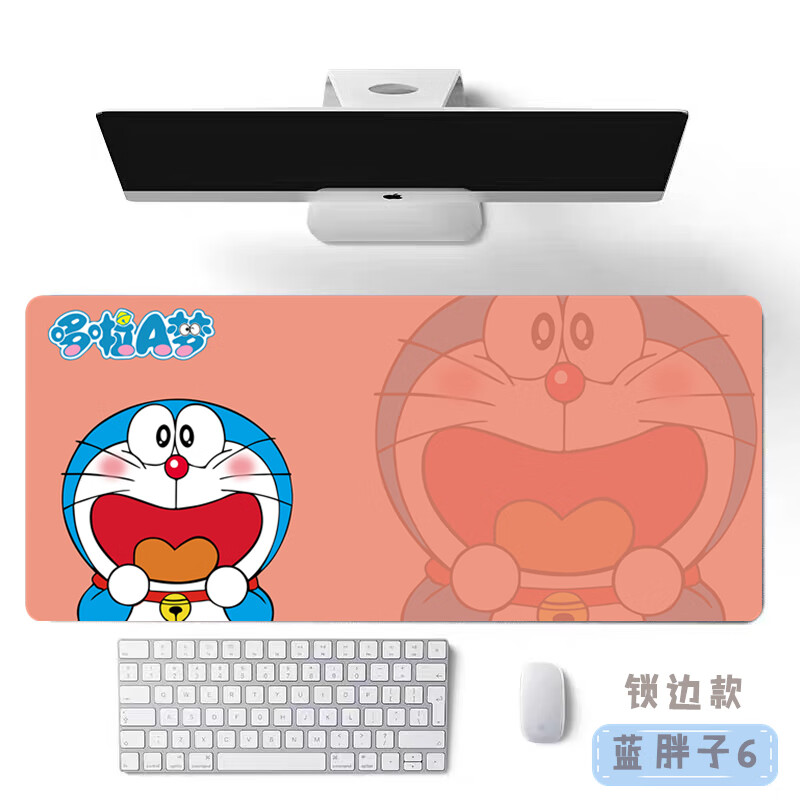 简梓 哆啦a梦周边鼠标垫 小叮当超大号鼠标垫可爱动漫电脑桌垫加厚