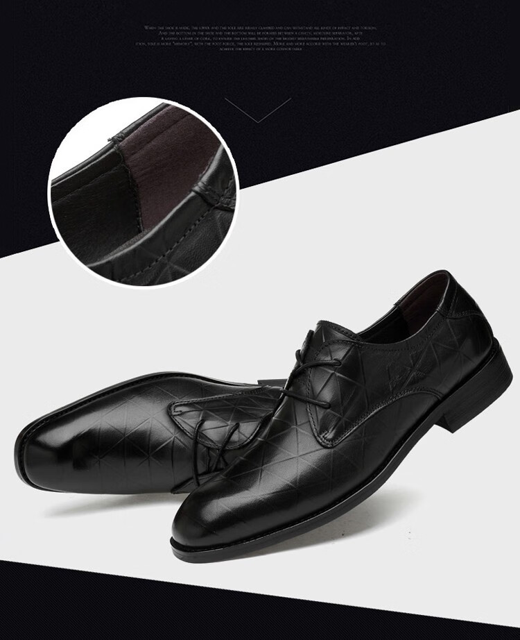 美国苹果apple两截头正装真皮皮鞋男德比鞋青年商务休闲鞋男士春秋