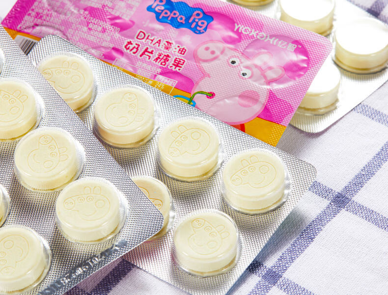晨臻益生菌牛奶片 16g*10板 小猪佩奇益生菌dha藻油造型干吃奶片糖果