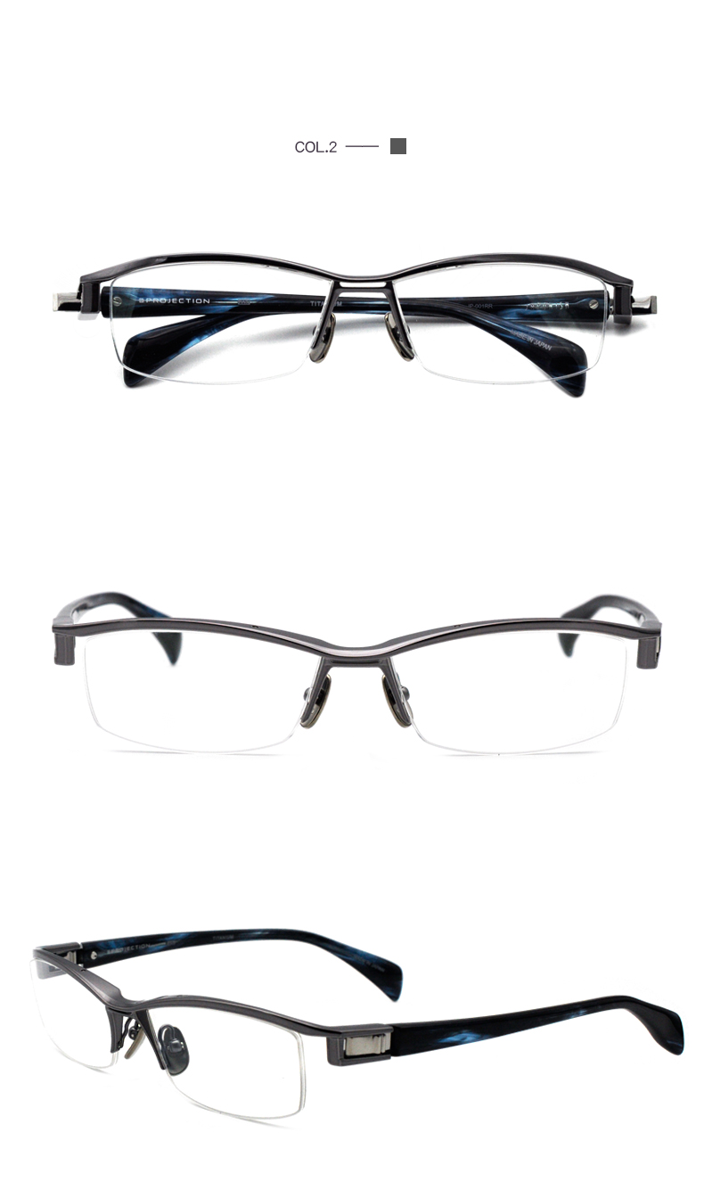 加朋尼斯japonism近视眼镜 半框眼镜男 光学镜架 jp001rr col.