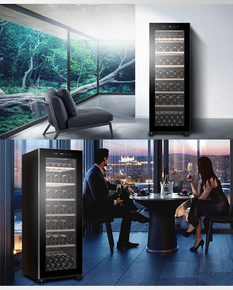 【可开专票】海尔(haier)恒温恒湿红酒柜大容量葡萄酒柜冷藏展示柜