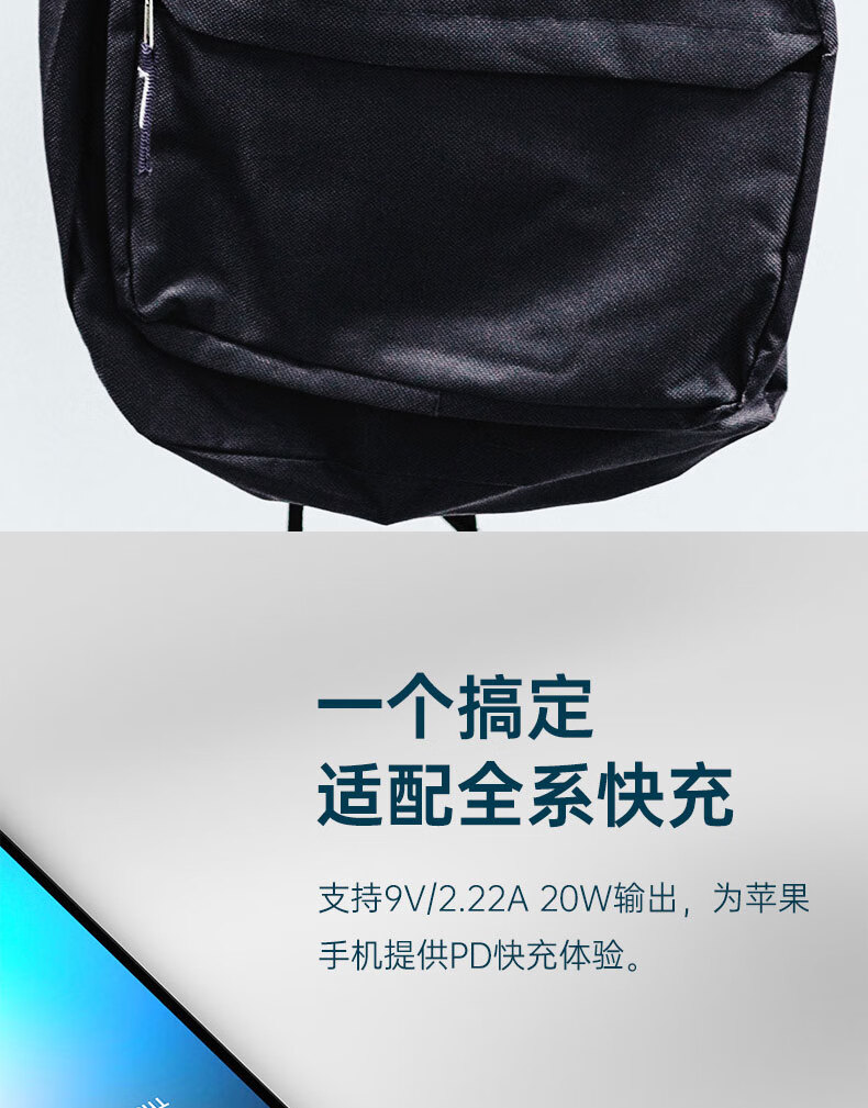 品胜pisen充电头pd快充20w双口充电器适用18w苹果13快充头华为小米