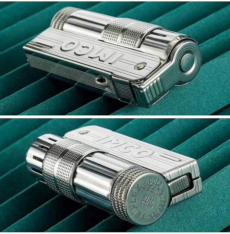 imco爱酷煤油打火机全球版大标老式防风复古怀旧创意弹药仓火机全套