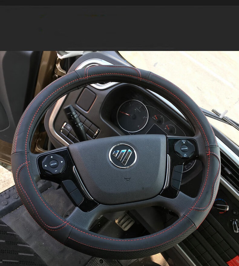 福田货车方向盘套福田欧马可s5欧航奥铃捷运方向盘套大黄蜂瑞沃es牛皮