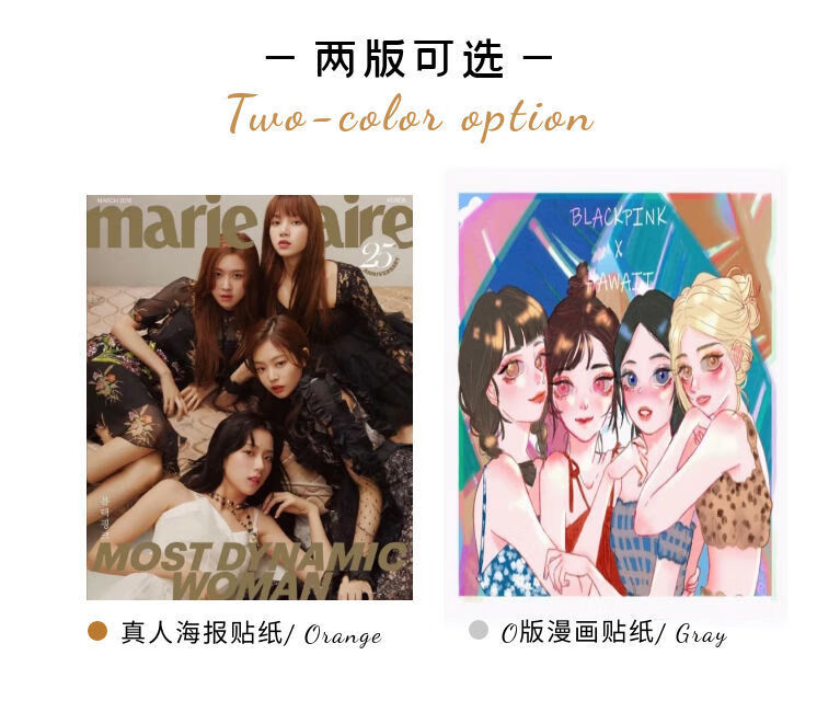 blackpink新专辑手帐贴纸lisajennie智秀明星周边贴画装贴纸blckpink