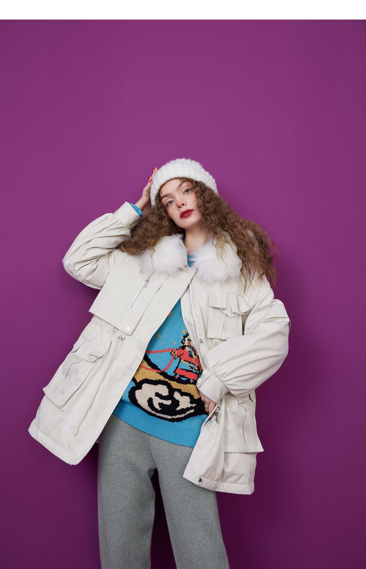 【新款】妖精的口袋国潮设计感提花针织毛衣女2021秋冬套头慵懒风