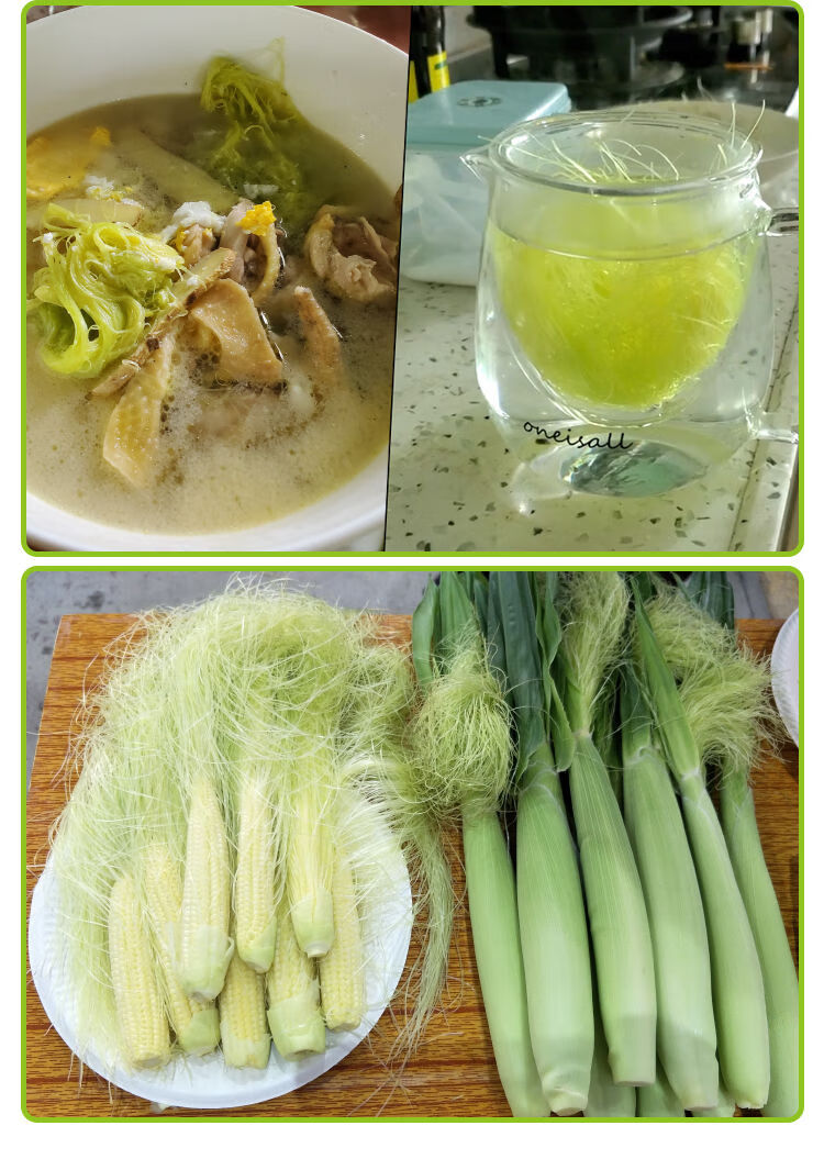 广西新鲜玉米须茶嫩玉米须农家现剥现发玉米笋须500g 晒干玉米须30