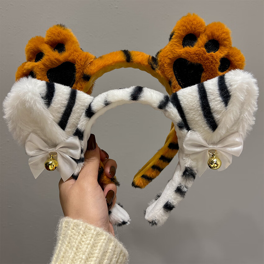 虎年发箍女可爱小老虎头饰发捆春节发卡过年装扮创意头箍新年发饰