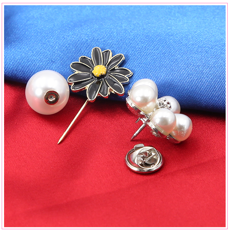 韩版防走光纽扣免缝衬衫衬衣装饰小胸针百搭衣服大衣毛衣扣子钉扣6免