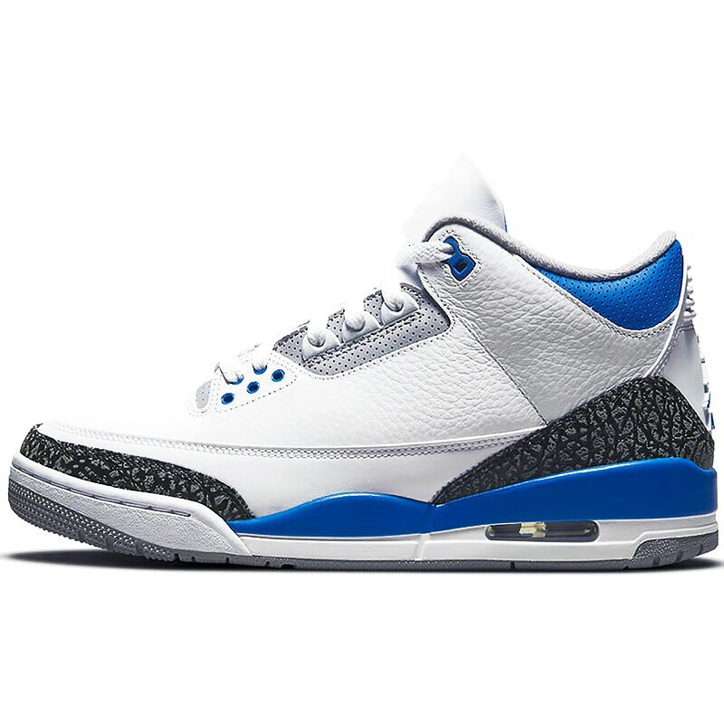 帅电赛车蓝爆裂纹乔3白蓝男女运动鞋 篮球鞋 ct8532-145 aj3赛车蓝 41