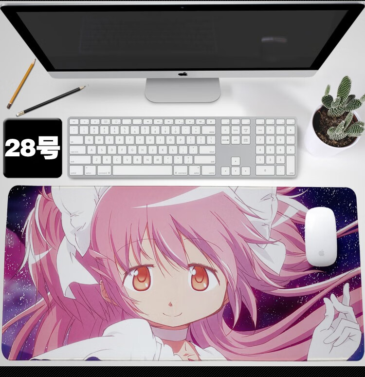 lomazoo二次元动漫鼠标垫魔法少女小圆晓美焰丘比鹿目圆台式游戏垫