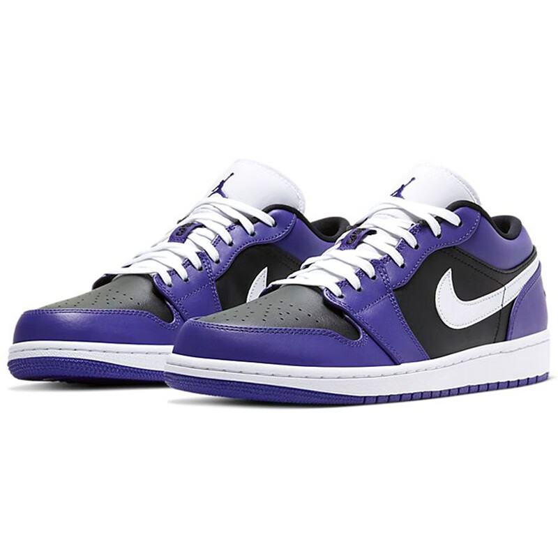 耐克(nike)jordan 1 low aj1低帮男子篮球鞋 553558 黑绿脚趾553558