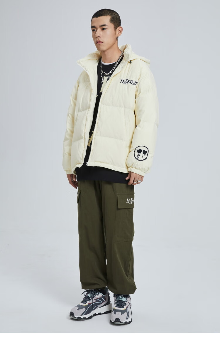 【inxxstreetlab】hypestuff 潮牌可脱卸帽短款羽绒服
