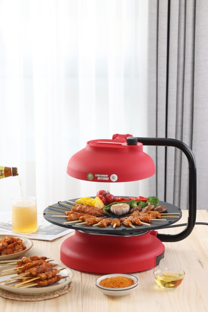 锅圈烧烤锅岳云鹏锅圈食汇新款无烟不粘烧烤神器智能家用烧烤炉新款绿