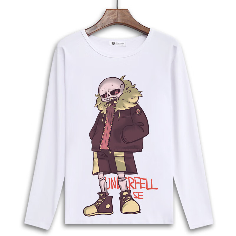 undertale 传说之下 秋冬款长袖白色t恤 sans衣服 男女儿童打底衫 39