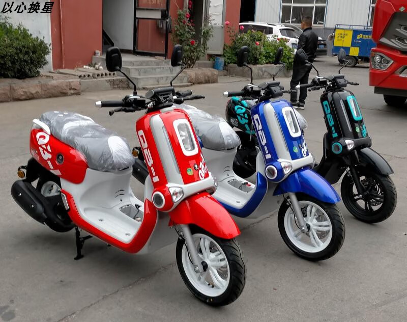 古思特时光机125cc踏板车国四电喷摩托车液晶仪表ied灯可上牌 黑色