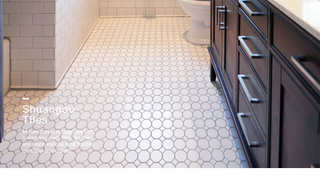 八角形拼花陶瓷马赛克厨房卫生间墙地砖复古黑白色民宿泳池马赛克yh