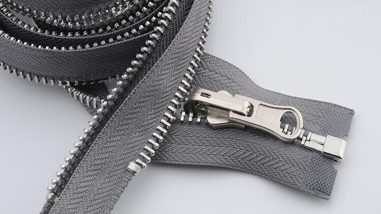 5号开口金属拉链拉锁铜铁齿外套双面穿衣服两面旋转拉头定做咖啡色458