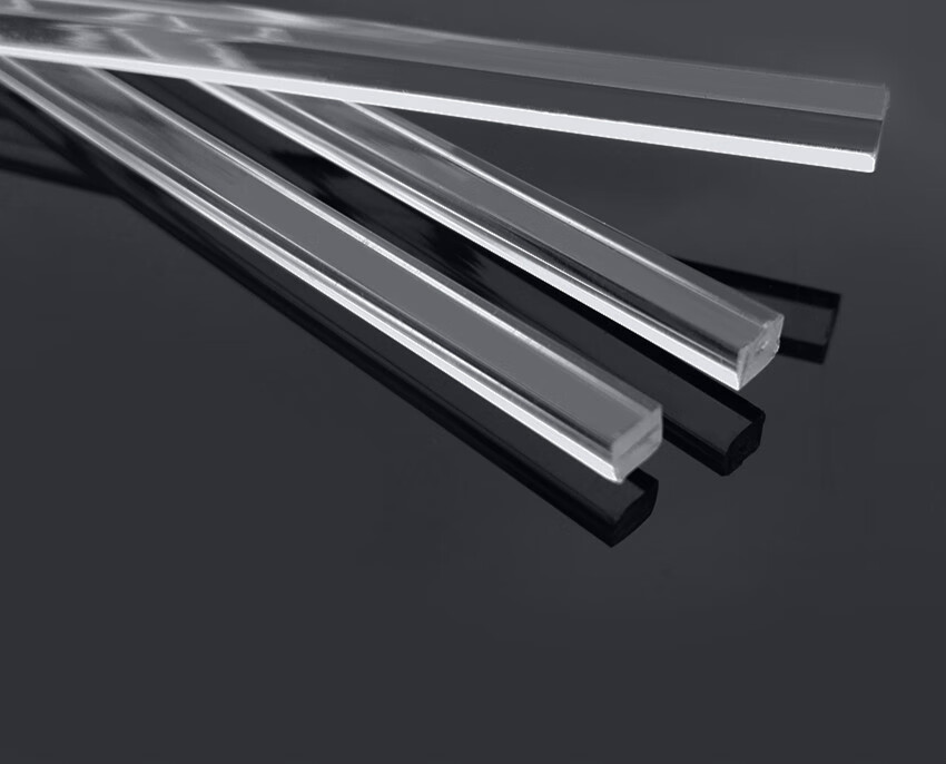 透明亚克力方棒加固条四方棒亚克力方条有机玻璃方条一米价2020mm